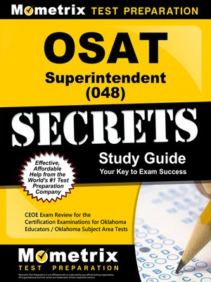 cover image of OSAT Superintendent (048) Secrets Study Guide